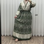 پیراهن فلور بوگاتی چپ و راستی مدل جاجیم کد 1843 - تصویر 3