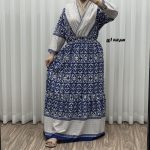 پیراهن فلور بوگاتی چپ و راستی مدل جاجیم کد 1843