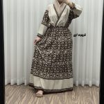 پیراهن فلور بوگاتی چپ و راستی مدل جاجیم کد 1843 - تصویر 7
