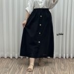 دامن زنانه لنین تمام دکمه کد F1905 - Image 3
