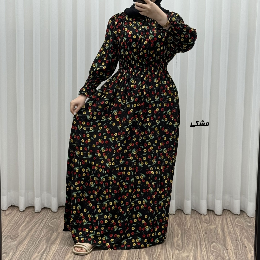 مشکی پیراهن ساحلی مدل خسته ملیح کد K1881 - تصویر 1