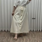 دامن زنانه لنین تمام دکمه کد F1905 - Image 4