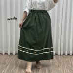 دامن لنین نچرال گلدوزی Z1929 - تصویر 4