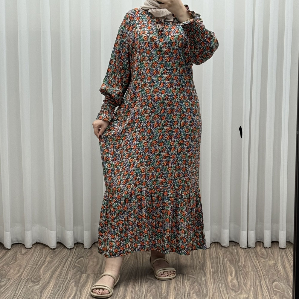 1 پیراهن ساحلی نخی مچ ماسوره کد P1975 - تصویر 1