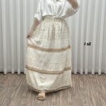 دامن زنانه وارداتی خامه دوزی سلن پرکار کد R1997 - تصویر 4