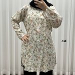 تونیک نخی سایز بزرگ مدل هاوایی کد Q1977