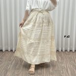دامن زنانه وارداتی خامه دوزی سلن کم کار کد R1996 - تصویر 5