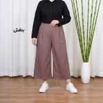 شلوار واید جنس لنین نچرال کد 1735 - تصویر 5
