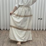 دامن زنانه وارداتی خامه دوزی سلن پرکار کد R1997 - تصویر 2