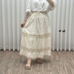 دامن زنانه وارداتی خامه دوزی سلن پرکار کد R1997