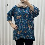 بلوز نخی آستین سه ربع کد 2004