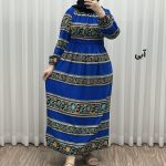 پیراهن ساحلی زنانه مدل نواری کد 2016 - تصویر 7