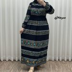 پیراهن ساحلی زنانه مدل نواری کد 2016 - تصویر 3