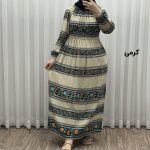 پیراهن ساحلی زنانه مدل نواری کد 2016 - تصویر 4