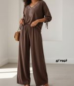 ست بلوز شلوار نخی مدل آتریسا کد V2021 - تصویر 4