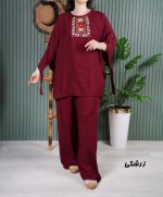 ست بلوز شلوار نخی مدل سنتی کد V2024 - تصویر 3