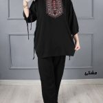 ست بلوز شلوار نخی مدل آیدا کد V2023