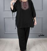 ست بلوز شلوار نخی مدل آیدا کد V2023