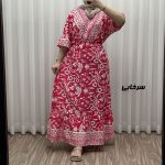 پیراهن فلور بوگاتی چپ و راستی مدل دنیا کد Sh2034 - تصویر 2