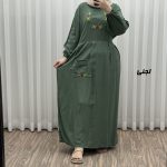 پیراهن گلدوزی نخی مدل خاطره تک جیب کد A1984 - تصویر 7