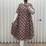 پیراهن ساحلی زنانه لامبادا آستین کوتاه کد H2094