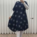 پیراهن ساحلی زنانه لامبادا آستین کوتاه کد H2095
