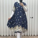 پیراهن ساحلی زنانه لامبادا آستین کوتاه کد H2092