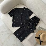 ست بلوز شلوار وارداتی 3 تیکه پنبه کد 2079