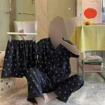 ست بلوز شلوار وارداتی 3 تیکه پاپیون پنبه کد 2104 - Image 2