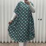پیراهن ساحلی زنانه لامبادا آستین کوتاه کد H2094 - تصویر 4