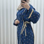 پیراهن ساحلی زنانه گلریز نواردار کد i2100 - تصویر 3