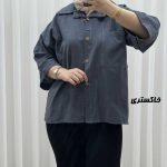 شومیز جیب دار جلو دکمه کد J2150 - Image 5
