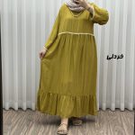 پیراهن ساحلی زنانه مدل گندمی کد J2147 - تصویر 7