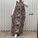 پیراهن ساحلی زنانه آستین حلقه مدل گل یخی کد R2048 - تصویر 2