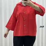 شومیز جیب دار جلو دکمه کد J2150 - Image 6