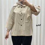 شومیز جیب دار جلو دکمه کد J2150 - Image 2
