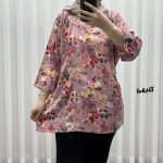 بلوز زنانه نخی مدل گل یخی کد R2053 - تصویر 4