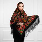 روسری ترکمنی اصل پشمی مدل اشک طاووس کد 2167 - Image 4
