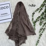 شال وارداتی حریر دانتل کد 2164 - Image 12