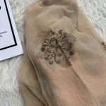 شال وارداتی مجلسی نگینی حریر دانتل کد 2165 - Image 11