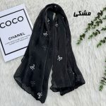 شال وارداتی حریر کبریتی پاپیونی کد 2166