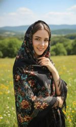 روسری ترکمنی اصل پشمی مدل مریم کد 2171