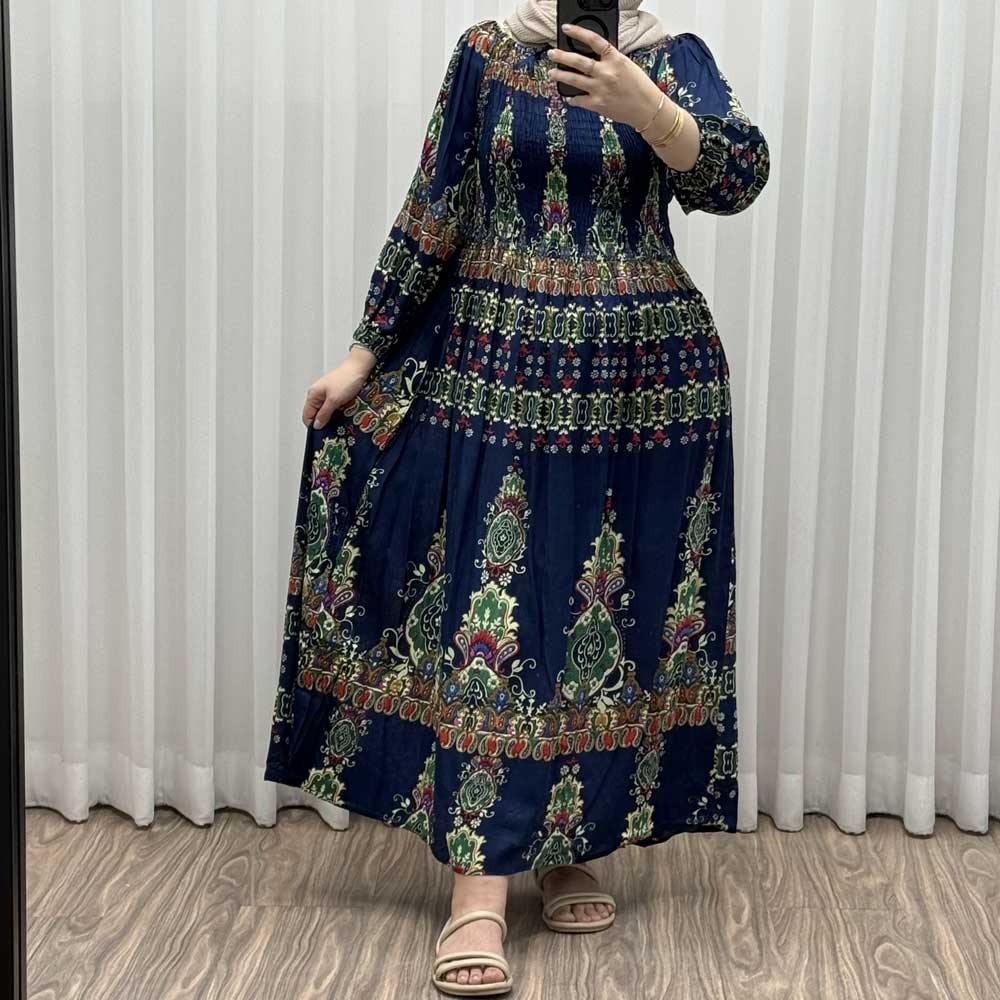 IMG_2031 پیراهن ساحلی زنانه کریشه سرمهای کد 2186 - تصویر 1