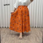 دامن لنین تمام دکمه کلوش مدل قاصدک کد 2191 - Image 2