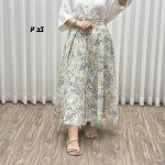دامن لنین تمام دکمه کلوش مدل قاصدک کد 2192 - Image 6