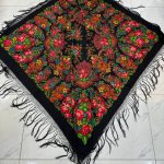 روسری ترکمنی اصل پشمی مدل اشک طاووس کد 2167 - Image 2