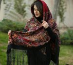 روسری ترکمنی اصل پشمی ریشه ابریشم کد 2184 - Image 4