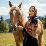 روسری ترکمنی اصل پشمی ریشه ابریشم کد 2194