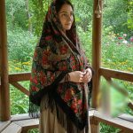روسری ترکمنی اصل پشمی مدل اشک طاووس کد 2167