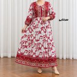 پیراهن ساحلی زنانه حاشیه دار برگ کد CH2297 - تصویر 2
